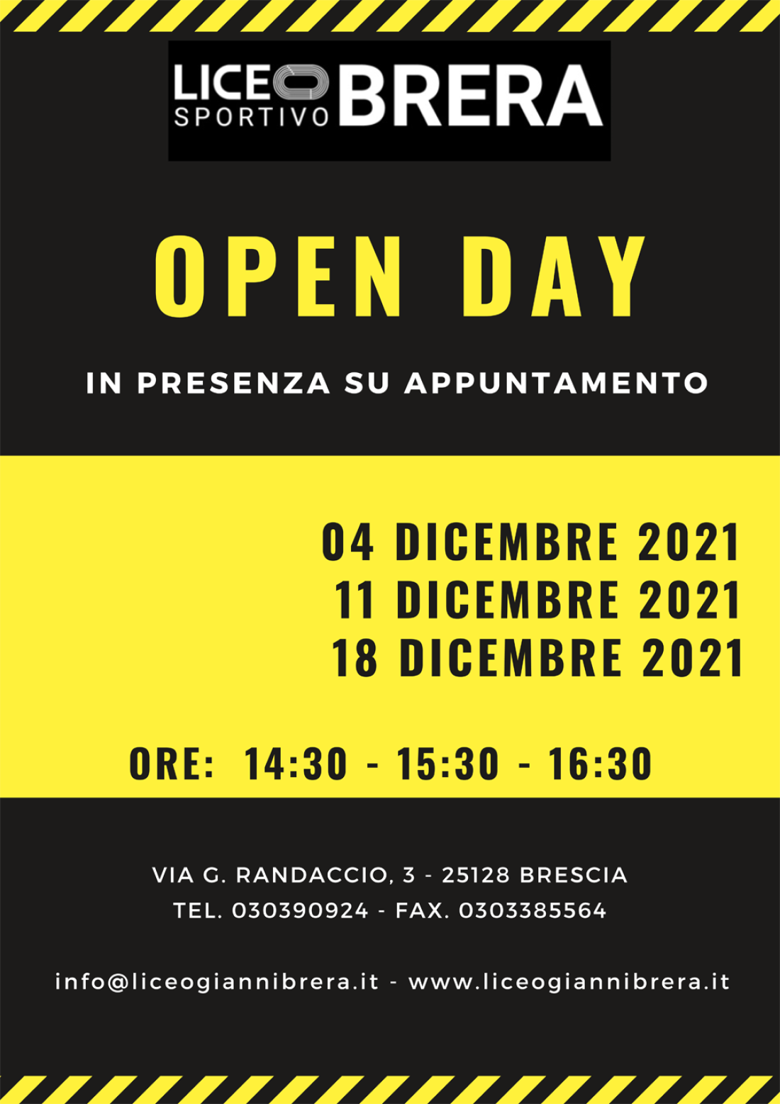 I Nostri Open Day per l'anno 2021